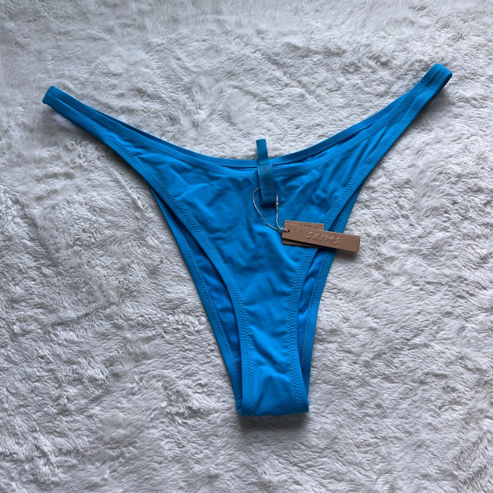 Skims Recycled Swim Micro Tanga Bikini Bottom Turquoise SW-TAN-0147 4X NEW Beach
